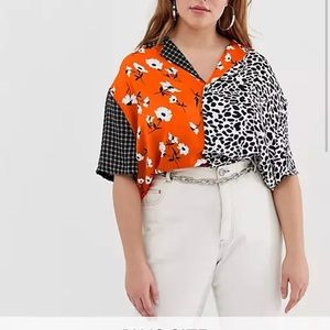 ASOS collusion mixed print shirt